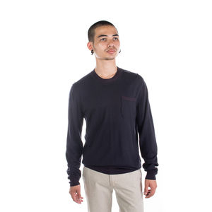 Z ZEGNA NAVY BLUE KNIT SWEATER | MENS SIZE L